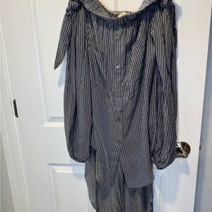 Striped Off-Shoulder Blouse